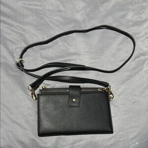 Elegant Black Leather Crossbody Bag